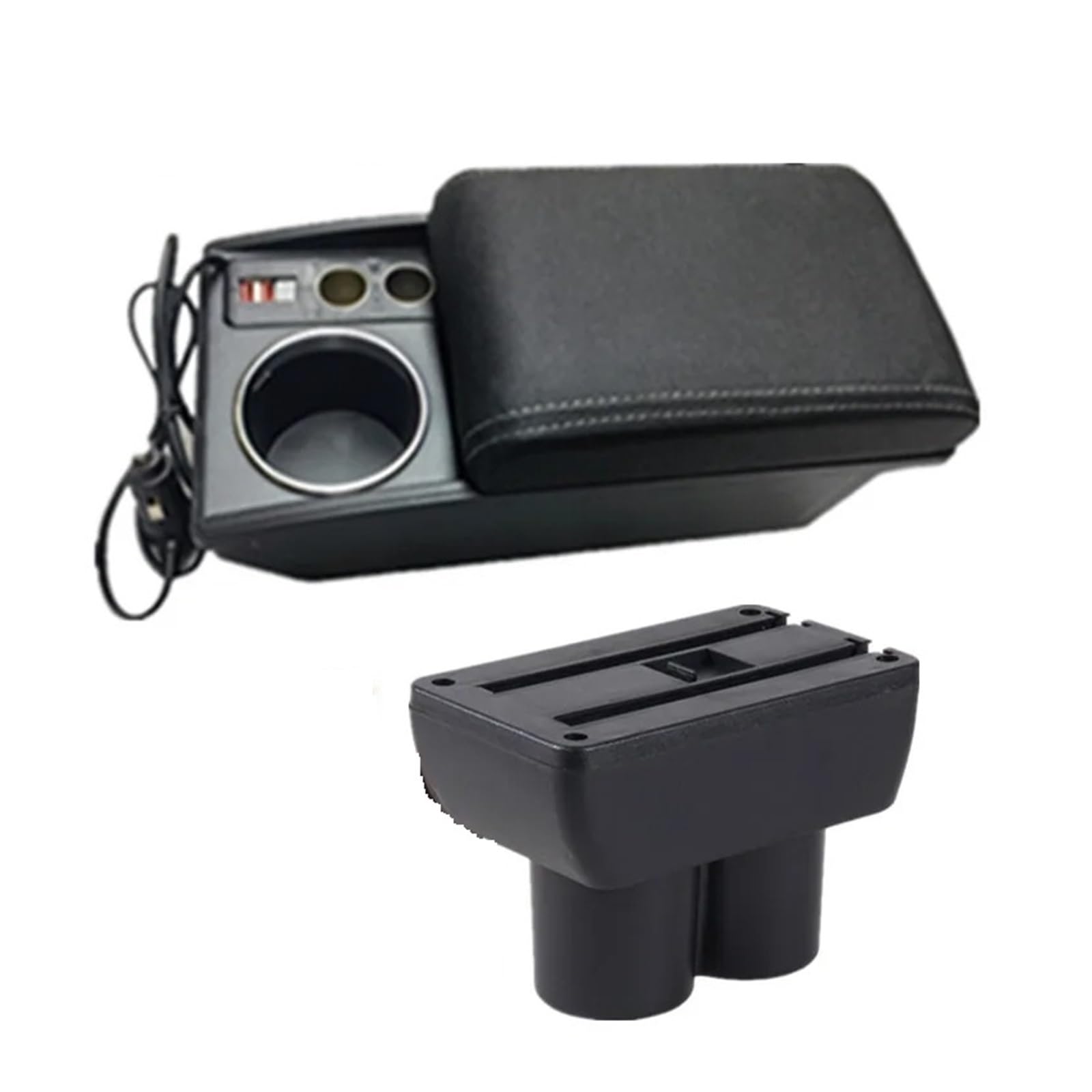 Ecbugat W3 Fast Charging For Suzuki For Jimny Jb23 Jb43 1998-2018 Car Armrest Double-Layer Storage Box Retrofit Accessories Car Armrest Box(W3 Fast Charging)