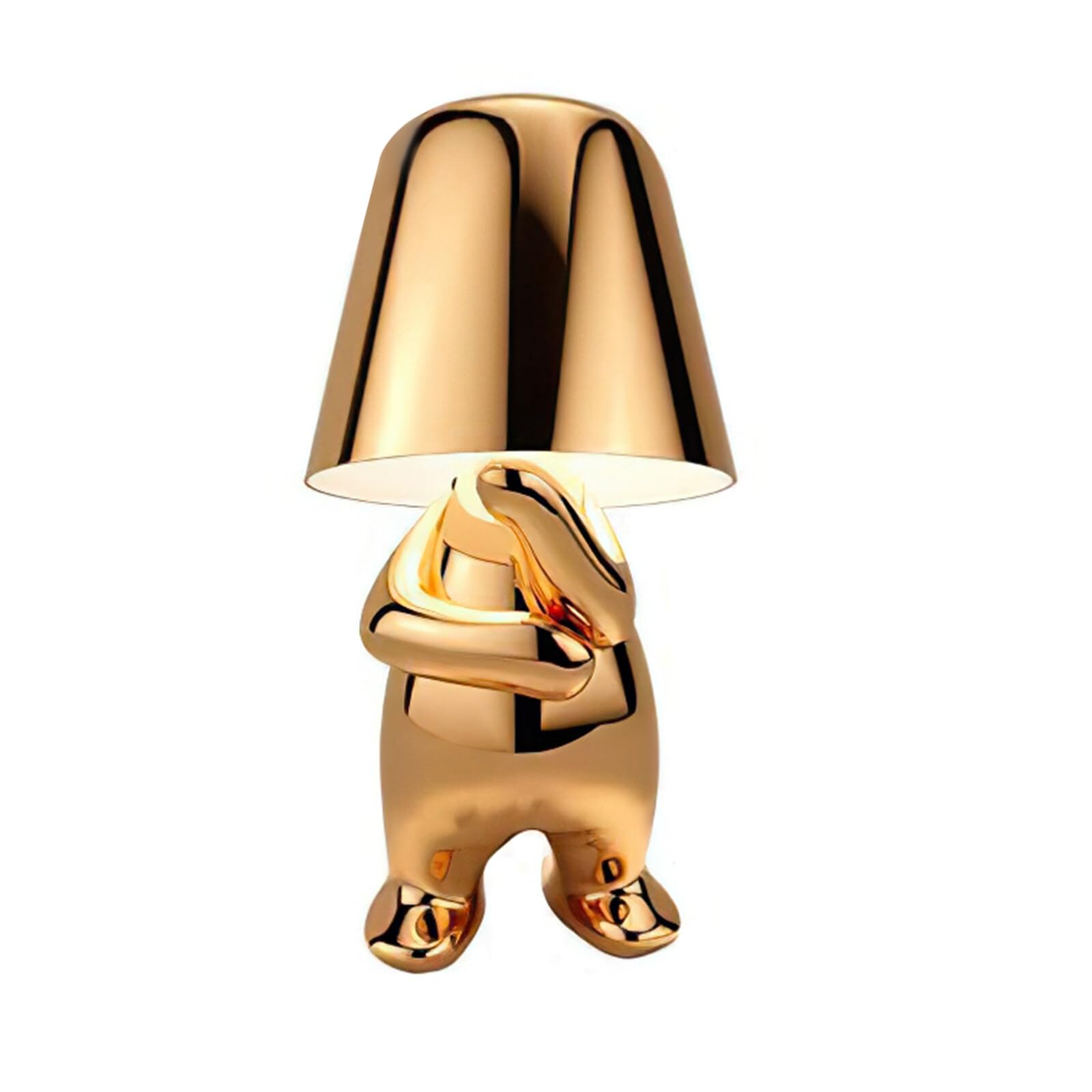 SUNJULY Lámpara De Noche con Control Táctil, Lámpara de Escritorio LED Decorativa Dorada, Carga USB, Lámpara de Mesa Regulable de 3 Niveles Para Decoración de Dormitorio, Sala de Estar, Regalo