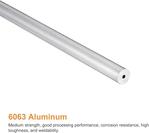 Miniatura 8 de uxcell 6063 Tubo redondo de aluminio 0.787 in OD 0.693 in Diámetro interior 11.811 in Longitud Tubería 3 PC