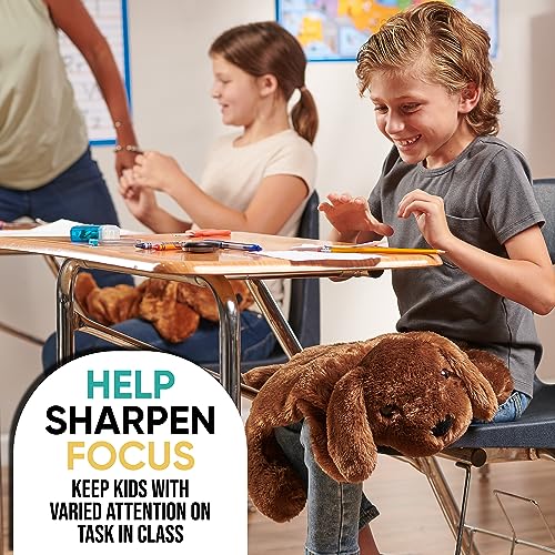 Image of FRIENDLY CUDDLE Weighted Lap Blanket for Kids & Adults - Kids Weighted Blanket - ASD, Sensory Processing Weighted Stuffed Animals Dog Toy - Microwavable Weighted Lap Pad for Kids, 5 Lbs