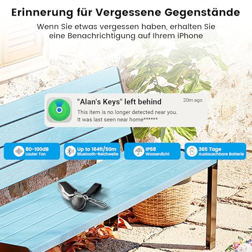 GPS Tracker Auto 4 Pack Ohne ABO für iOS Fahrzeuge, für Apple „Wo Ist?“, Magnet Trackers Schlüsselfinder für Motorrad Kfz Gepäck Koffer, Keine ABO Smart Bluetooth Air Tags für Kinder Hund Haustiere