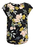 Gemustert ONLY Damen Onlvic Ss AOP Noos WVN Top, Mehrfarbig (Black Aop: Faye Flower), 36