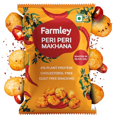 Image of Farmley Peri Peri Makhana | Roasted In Olive Oil | Healthy & Crunchy Snack | 20 g Pack (Pack of 1)