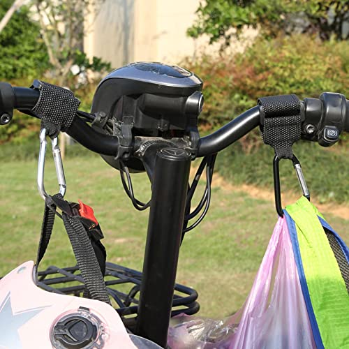 Image of CALANDIS Multifunctional Loop Tie Down Straps with Carabiner Bike Handlebar Workout Black | 1 Loop Tie Down Straps with Carabiner