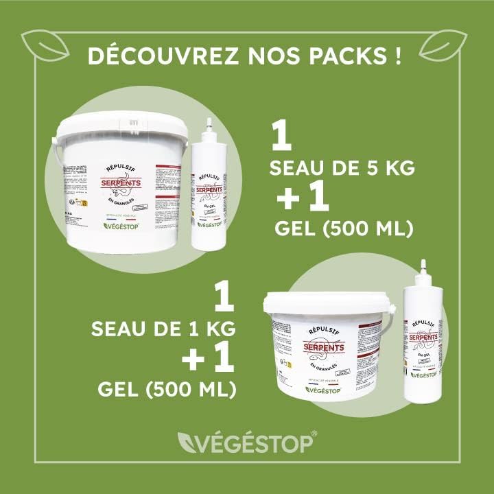 Repellente per Serpenti - Granuli - 5 kg - Trattamento per 1000 m² - Azione a Lunga Durata - per Allontanare i Rettili (bisce, vipere, ECC.)