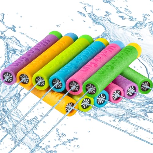 FENYAN Water Blasters 12PCS, Foam Squirt Guns for Toddlers 1-3, Pool Toys Water Soaker Squirter Gun...