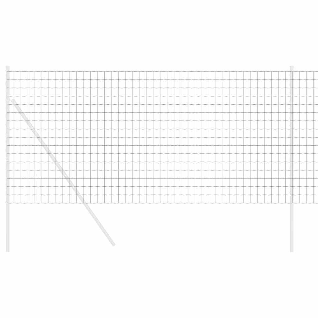 Ogrodzenie euro, szare, 1,4 x 10 m, żelazo powlekane PCW, wytrzymałe ogrodzenie ogrodowe do użytku na zewnątrz, bariera dla zwierząt, łatwy montaż bez kopania