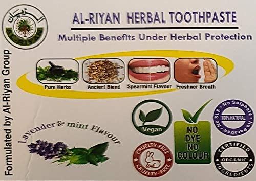 ORGANIC HERBAL TOOHPASTE - LAVENDER AND MINT FLAVOUR (FRANKINCENSE, MYRRH, SAGE, SANDLE WOOD & PALCO SANTA