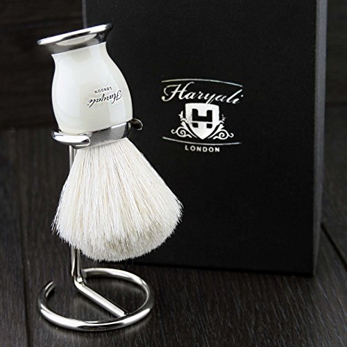 White Badger Hair& Metal Colour Mixed,Stainless Steel Brush Stand.