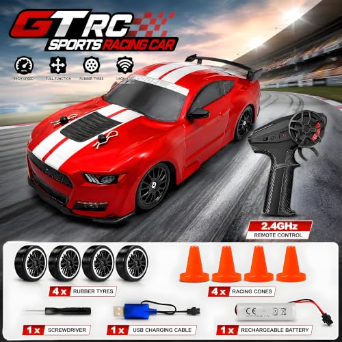Cable World Store Cable World RC Drift Car for Kids, Red - Image 3