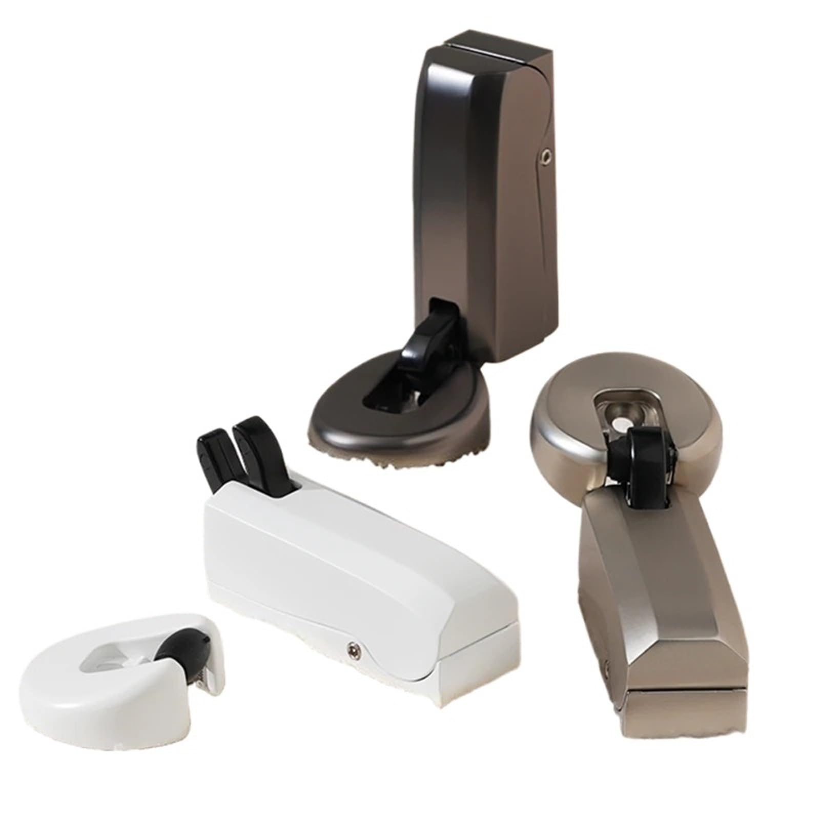 1pcs Silent Hydraulic Damping Door Stop Mechanical Powerful Door Stop(Silver)