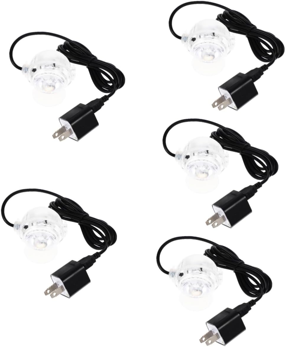 5pcs Fish Tank Spotlight Plant Lights Underwater Aquarium Spot Light Diving Fish Tank Supplies