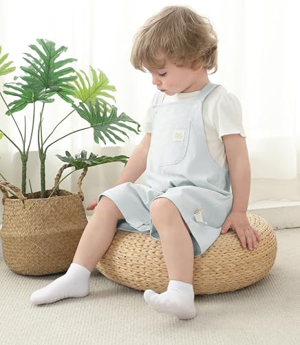 Image of JAKIDAR 12-Pair Baby Socks Non-Slip Cotton Toddler Socks Ankle Socks for Baby Toddler Kids