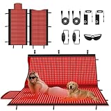 Red Light Therapy Mat Full Body with 2630 LEDs, 74.8'x33.6' Flexible Infrared Red Light Blanket for Home Use, Dual 660nm & 850nm, Adjustable Modes and Timer Control
