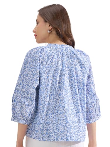 Image of Tokyo Talkies Women Tops for Woman|Women Oversized Fit Crop Top Shirt|Comfortable Premium Korean Button Down | Workwear Top for Office & Casual Outfit