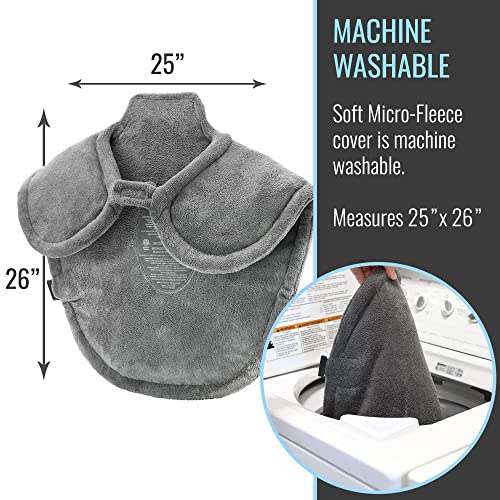 Image of DMI XL Plush Micro-Fleece Neck and Shoulder Heating Pad, Contoured Heat Therapy Sooths Stiff and Tired Muscles, 2-Hour Auto Shut-Off, 3 Heat Settings, FSA and HSA Eligible