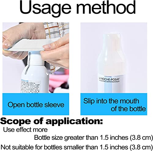 Deacocal-4-Pack-Reusable-Silicone-Travel-Accessory-Elastic-Sleeve-for-Leak-Proofing-For-Standard-and-Bulk-Travel-Sized-ToiletriesWhite