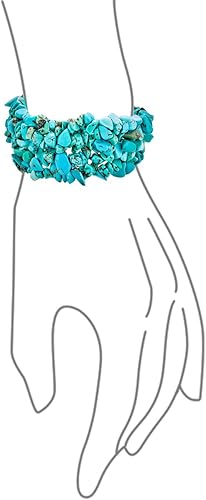 Miniatura 3 de Pulsera ancha grande y gruesa de varios colores, cristal morado, marrón, ojo de tigre, amatista, cuarzo rosa, negro, ónix azul, lapislázuli, verde,