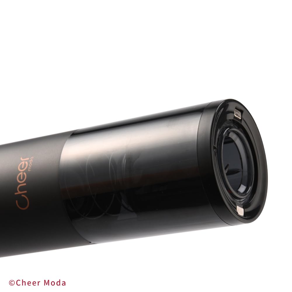 Cheer Moda Sommelier - Juego de regalo de abridor de vino eléctrico recargable automático completo, negro y bronce, accesorios de cocina