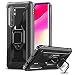 Produktbild IMBZBK Kompatibel mit Xiaomi Mi Note 10 Lite Hülle,[Fingerring mit 360-Grad-Drehung] [Anti-Fall] Agnetic Car Mount Kompatibel - Schwarz