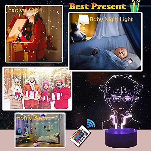 Anime Lampada 3D Led Saiki Kusuo Illusione Luce