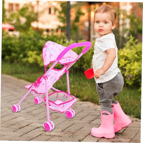 FUNNETOYU Puppenwagen mit Großem Korb Leichter Puppenbuggy für Kleinkinder Fördert Rollenspiel und Kreativität Kindgerechtes Design Geeignet für Mädchen und Jungen Ab Jahren – Bild 7