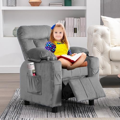 Kids Recliner Chair Ages 1-3 Kids Recliner Chair PU Leather Push