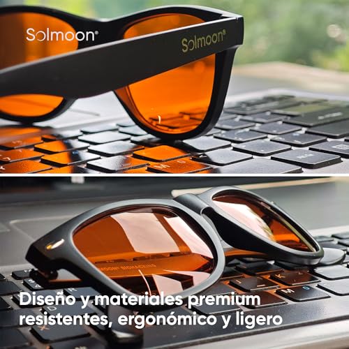 Miniatura 7 de Solmoon Gafas Luz Azul Hombre Y Mujer Gafas Filtro Luz Azul Gafas Anti Luz Azul Gafas Para Ordenador Blue Light Glasses Gafas Bloqueo Luz Azul Gafas De Luz Azul