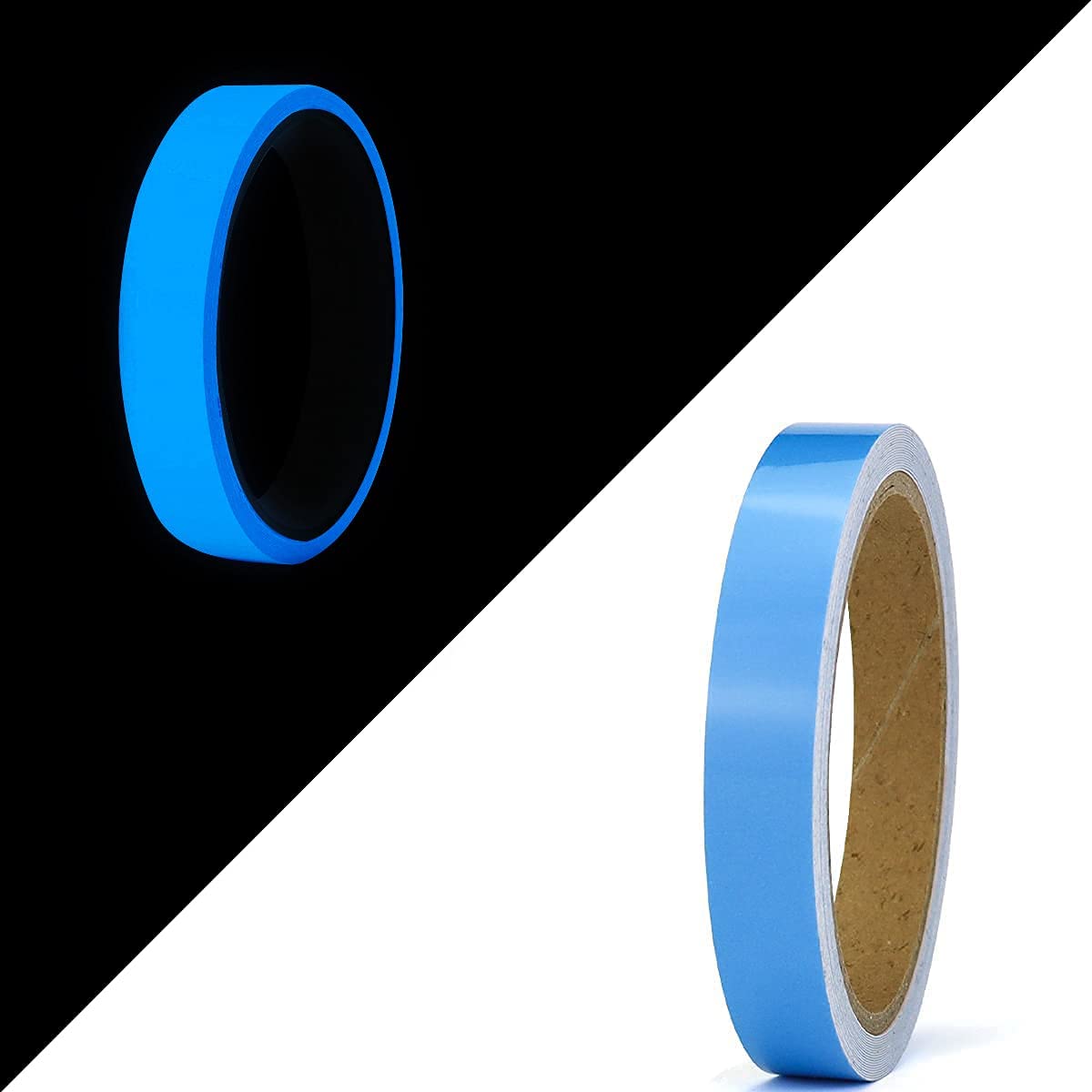 Bilvina Removable, Waterproof, Photo luminescent Glow in The Dark Safety Blue Tape | 30 feet / 9 Meter | 1 Pcs