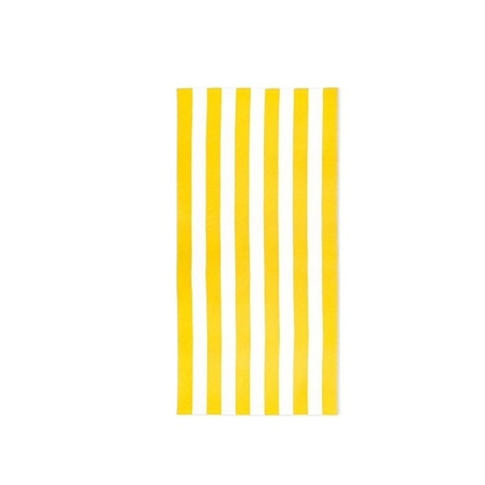 CHTKAGV Yellow and White Striped Beach Towel, Windproof Travel Blanket for Swimming Pool and Camping(90x180cm(35x71in))