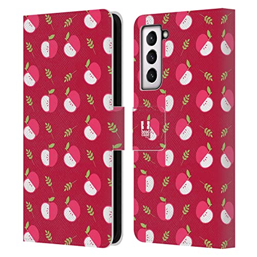 Étui Portefeuille Samsung Galaxy S21 FE 5G Head Case Designs Housse Cuir Coque Motif Fruit Rouge