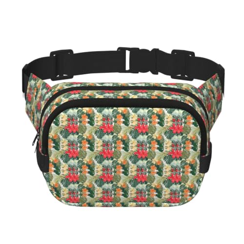 Sac ceinture fleurs d'hibiscus idéal pour camping et sport