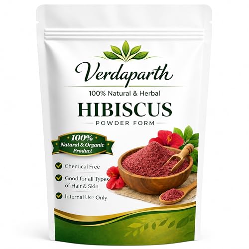 Image of Hibiscus Powder for Hair Growth, Hair Fall Control & Scalp Care | 100% Pure Natural Herbal Powder | Promotes Strong, Thick & Shiny Hair | For Men & Women (250g)
