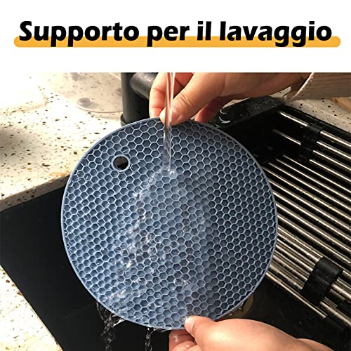 4 pezzi Sottopentola Silicone, Presine Rotonde in