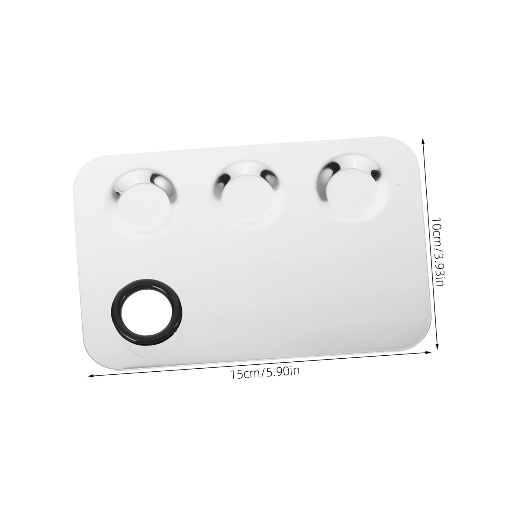 FRCOLOR Stainless Steel Makeup Mixing Plate 3 Sections Foundation Mixing Palette Eye Shadow Palette Professional Makeup Tool