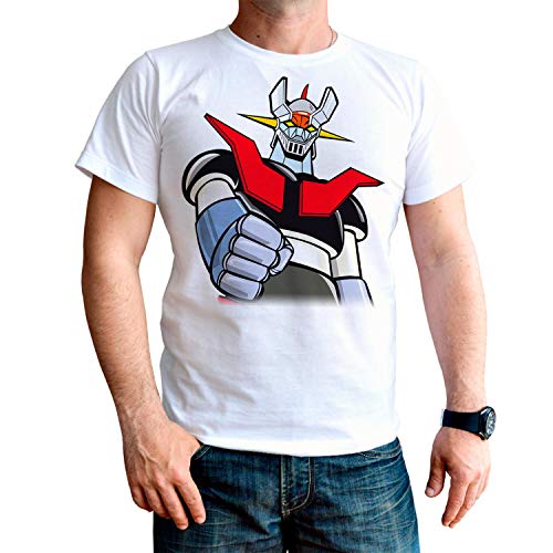 Camiseta Serie Manga y Anime Hombre - Unisex Mazinger Z (Blanco, XXL) Cover