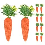 Cabilock イースター用シミュレーションニンジン10PCS リアルなミニ人工野菜ディスプレイ DIY装飾と写真撮影小道具向けホームデコレーション