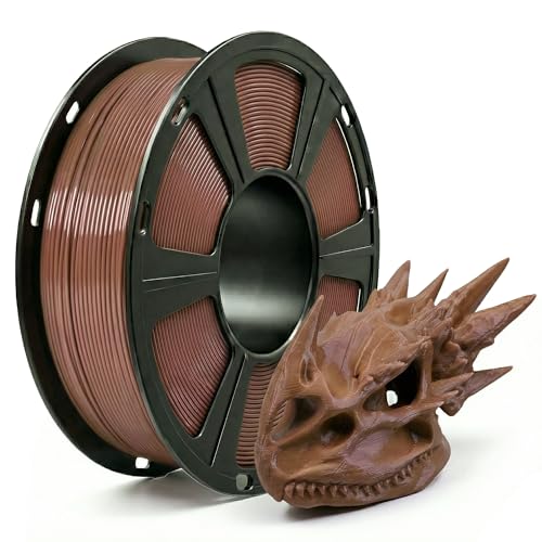 TEQStone PLA Filament 1.75mm Brown 1KG Perfectly Wound Accuracy +/-0.02mm PLA Basic 3D Printer Filament