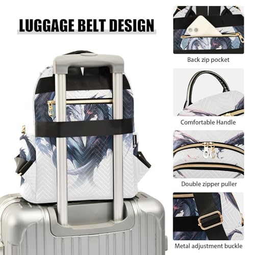 Image of ALAZA Couple Of Dragons Small Backpack Purse for Women Travel Bag Fashion Daypack Back Pack Shoulder Bag