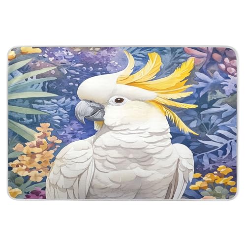 Takiito Painting of Cockatoo Bed Pad Reusable Bed Underpad Washable Waterproof Leak-Proof Quick Dry Incontinence Pee Pad for Toddlers Kids Adults Pets 34x52 in