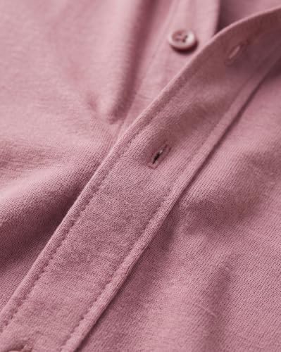 Image of Nobero Everyday Comfort Shirt for Men | Cotton Shirts for Men in 205 GSM Plated Interlock | Stand Collar | Regular Fit | Full Sleeve
