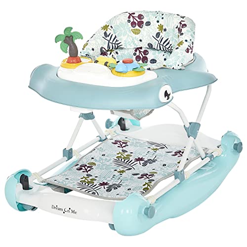 Dream on Me 2-in-1 Aloha Fun Baby Walker in Blue, Easily Convertible Baby Walker, Adjustable Three Position Height Settings, Easy to Fold and Store - Thumbnail 7