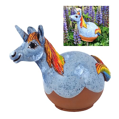 Midene Gartenstecker Keramik Handgefertigt - Gartendeko für Draußen...