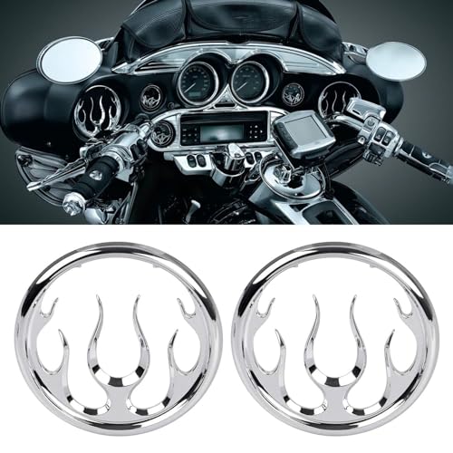 Flame Speaker Grill Accent Trim Cover para Harley-Davidson miniatura 3