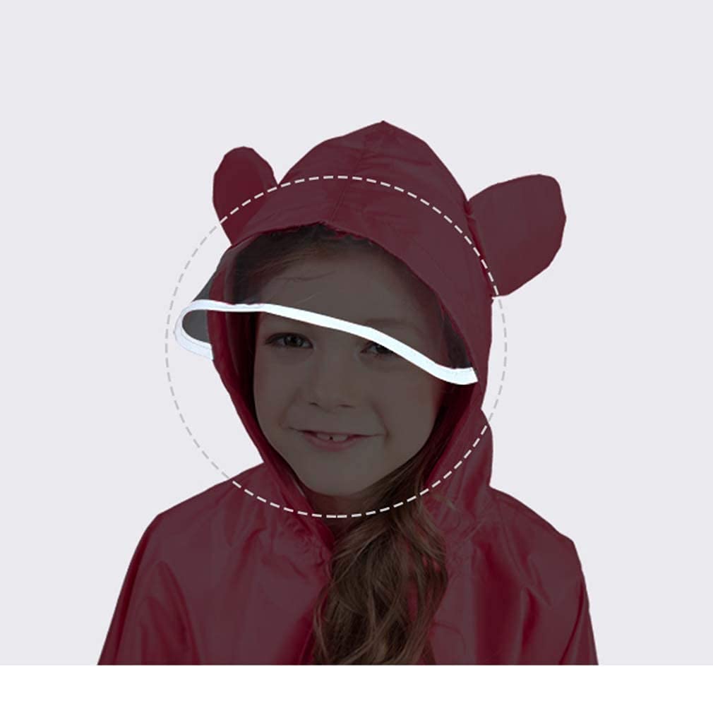 Wetry Poncho Pluie Enfant Cape de Pluie Manteau Imperméable Fille Garçon Veste Anti Pluie Léger Respirant et Réutilisable pour 75-170cm