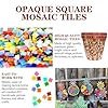 Csdtylh 1000 Pcs Mosaic Tiles, Glass Mosaic Tiles for Crafts Bulk, Stained Mosaic Glass Pieces, Mosaic Supplies for Home Decoration, Art Crafts, DIY Projects, Opaque (Square) #3