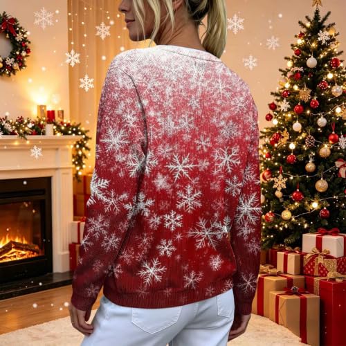 Christmas Cardigan Sweaters for Women Plus Size Funny Fashion Loose Jacket - image 3
