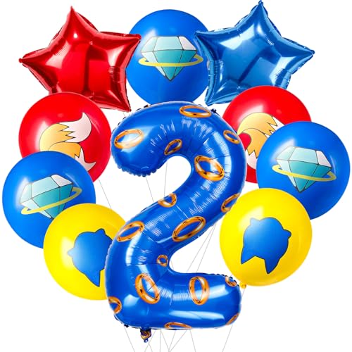 Image of number 40 inch blue and gold ring balloon set birthday number decoration aluminum film balloon suitable for boys and girls blue theme party cartoon party decoration supplies (2)