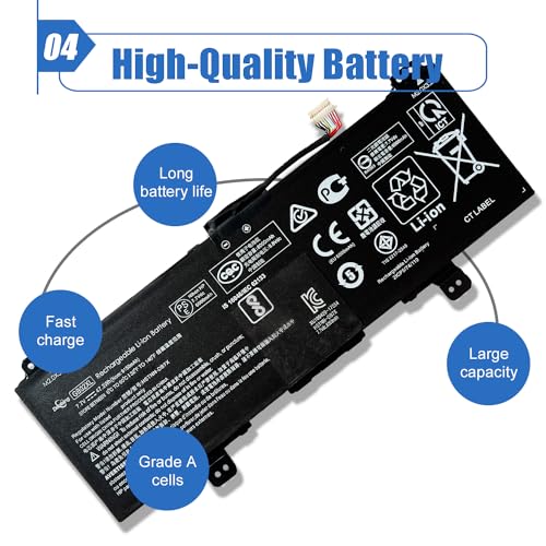Image of 47.3Wh GB02XL /GM02XL Laptop Battery Compatible with HP ChromeBook 14-DB0051CL X360 11 G2 EE Chromebook 11A G6 G8 EE ChromeBook 14-DB0051CL Series HSTNN-UB7M HSTNN-IB8W L42550-271 917725-855 L42583-005