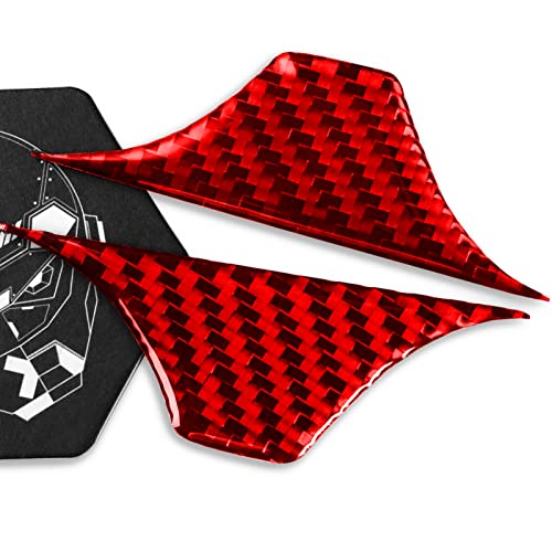 Image of NVCNX Genuine Premium Carbon Fiber Center Console Gear Panel Water Cup Holder Cover Car Interior Dash Trim Accessories for Chevrolet Camaro 2010 2011 2012 2013 2014 2015 3PCS Red